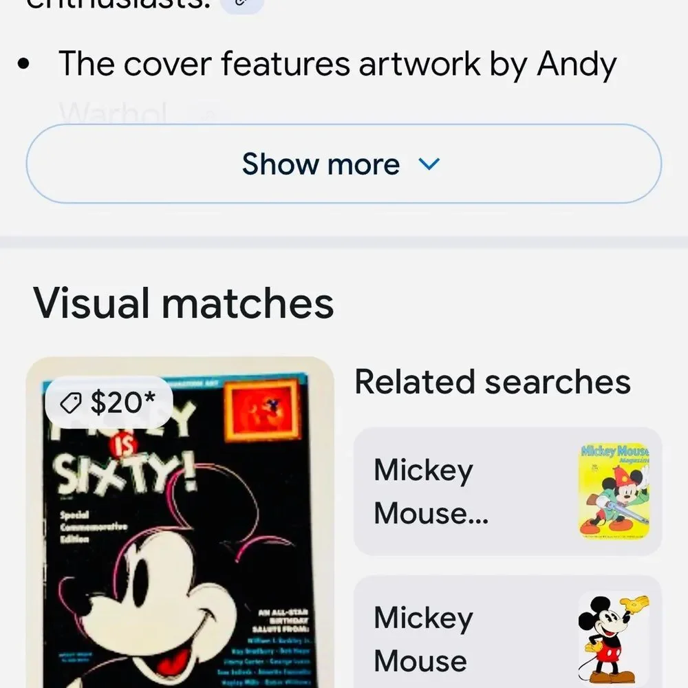 #0994+ Mickey Mouse Sixty Commemorative Magazine